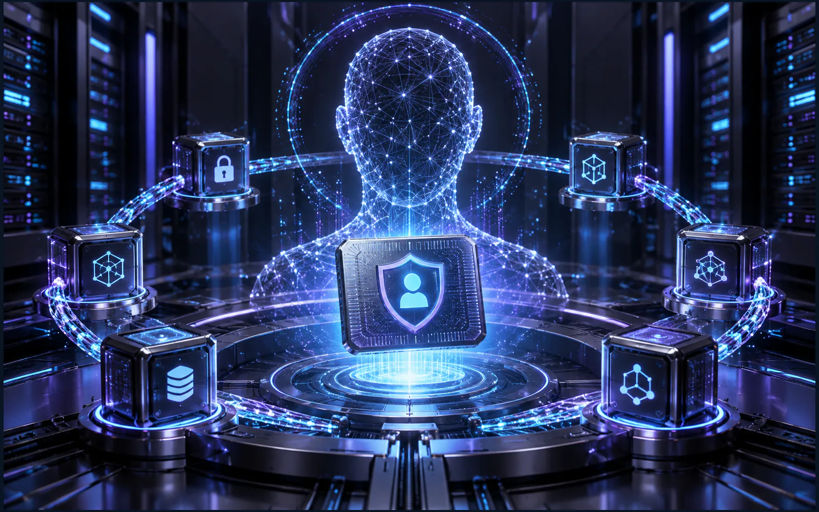 区块链数字身份的科技主题配图