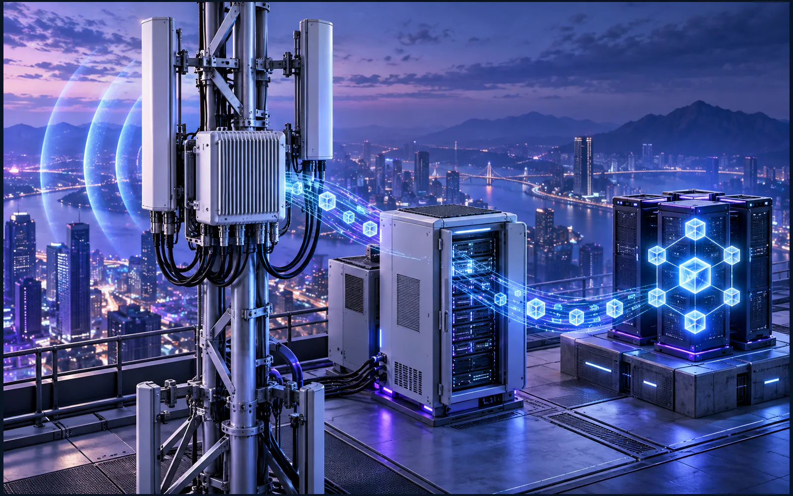 区块链5g数据的科技主题配图
