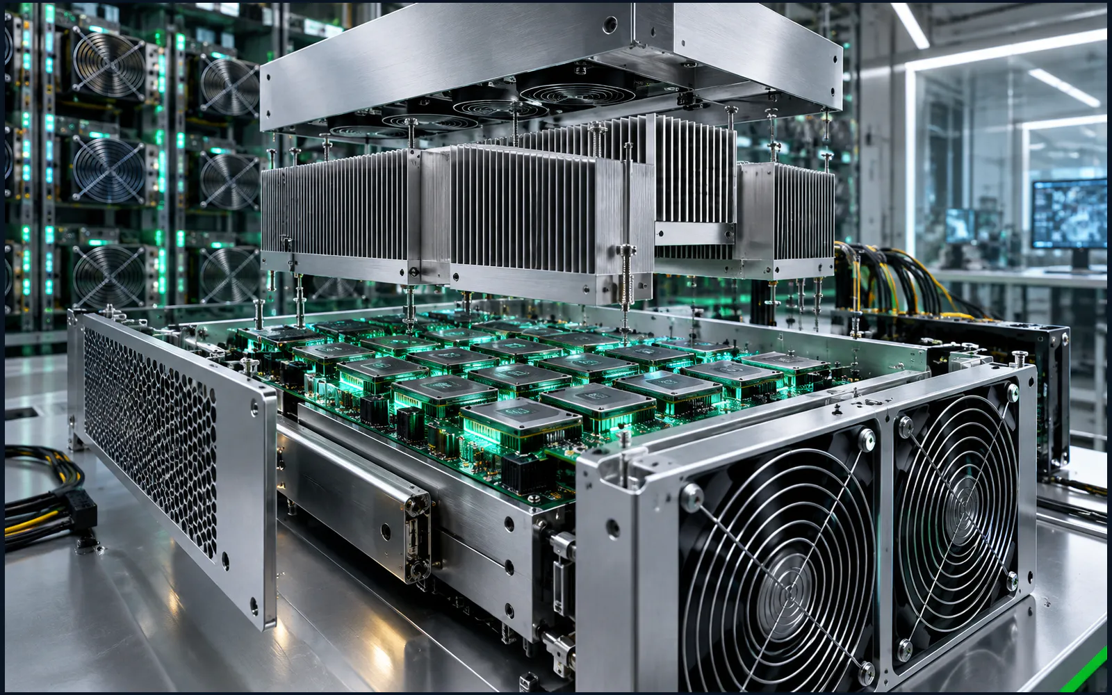 区块链矿机的科技主题配图